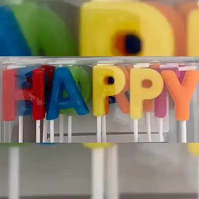 pic of Happy Brithdays Candles Multicolored